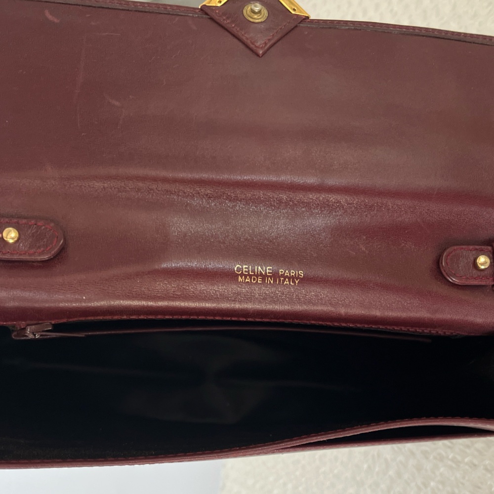 Celine Bordeaux Leather Crossbody Bag - Picture 13 of 15